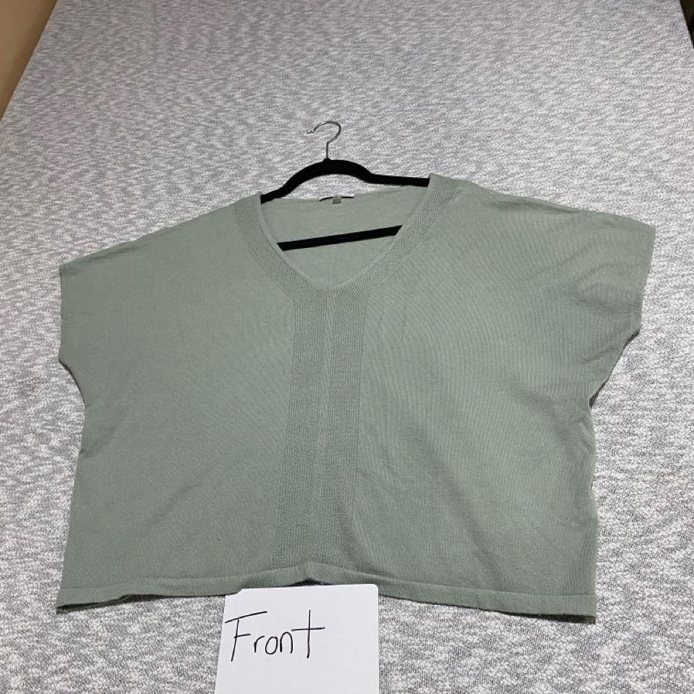 Vila Milano green cropped top blouse women XL. SKU-B995